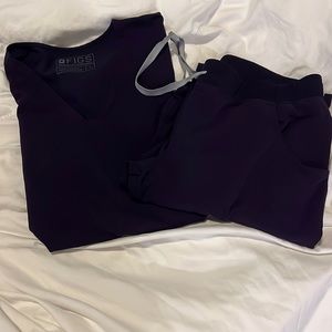 Dark purple fig scrubs